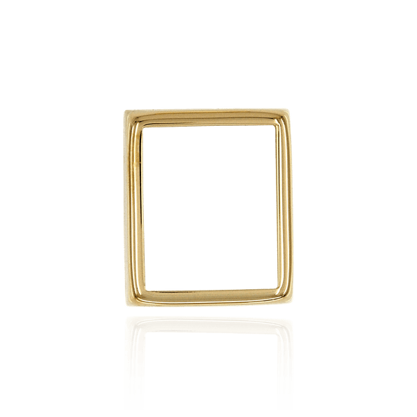 Emerald Shape Cushion Low Bezels in 14K Gold (8.00 x 6.00 mm - 20.00 x 15.00 mm)