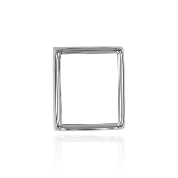 Emerald Shape Cushion Low Bezels in Sterling Silver (8.00 x 6.00 mm - 20.00 x 15.00 mm)