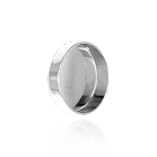 Round Low Bezels With Closed Back in Sterling Silver (3.00 mm - 20.00 mm)