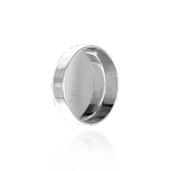 Round Low Bezels With Closed Back in Sterling Silver (3.00 mm - 20.00 mm)
