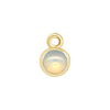 Diamond or Gemstone Bezel Drop Charm in 14K Yellow Gold