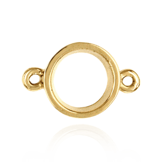 Round Tapered Bezel with Rings in 18K Gold (2.50 mm - 6.50 mm)
