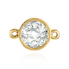 Round Tapered Bezel with Rings in 18K Gold (2.50 mm - 6.50 mm)