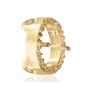 Round Four Prong Halo Slider in 14K Gold (3.40 mm - 6.50 mm)