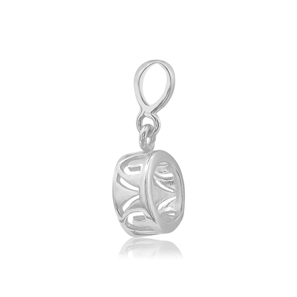 Round Back-Set Bezel Pendant in Sterling Silver (5.00 mm - 8.00 mm)