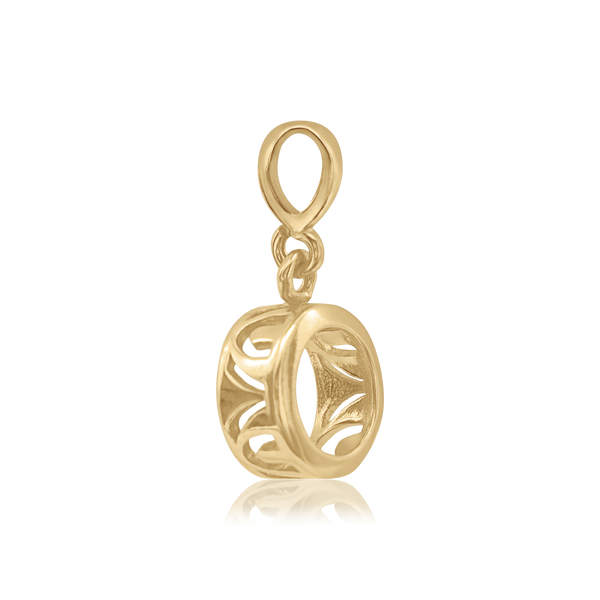 Round Back-Set Bezel Pendant in 14K Gold (5.00 mm - 8.00 mm)