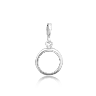 Round Back-Set Bezel Pendant in Sterling Silver (5.00 mm - 8.00 mm)