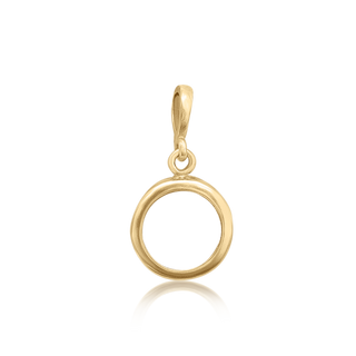 Round Back-Set Bezel Pendant in 14K Gold (5.00 mm - 8.00 mm)