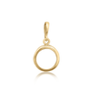 Round Back-Set Bezel Pendant in 14K Gold (5.00 mm - 8.00 mm)