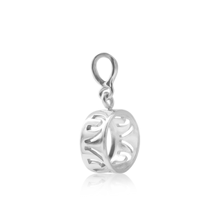 Round Back-Set Bezel Pendant in Sterling Silver (5.00 mm - 8.00 mm)