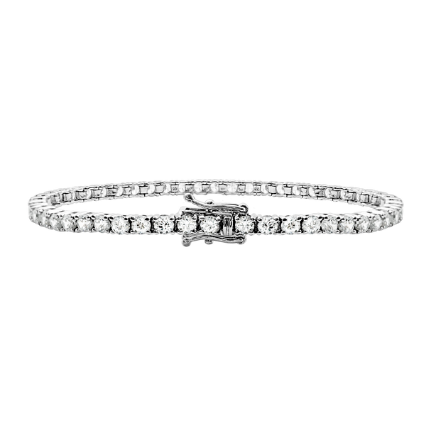 Tennis Bracelet with CZ in Sterling Silver
