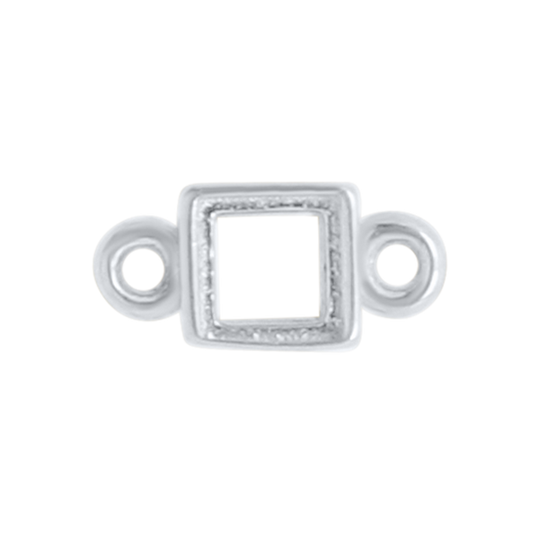 Square Bezel Pendant in 14K Gold (2.50 mm - 3.00 mm)