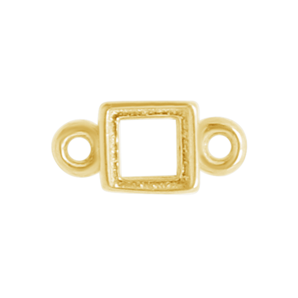 Square Bezel Pendant in 14K Gold (2.50 mm - 3.00 mm)