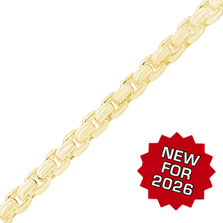 Bulk / Spooled Round Box Chain in 14K Yellow Gold (1.20 mm - 2.70 mm)