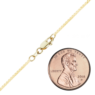 Finished Round Box Anklet in 14K Yellow Gold (1.20 mm - 2.70 mm)