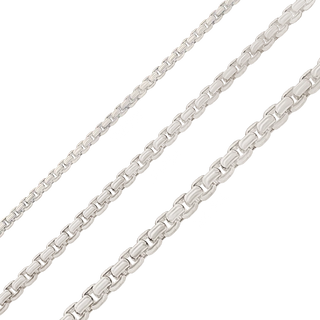 Bulk / Spooled Round Paperclip Cable Chain in Platinum (1.60 mm - 2.70 mm)