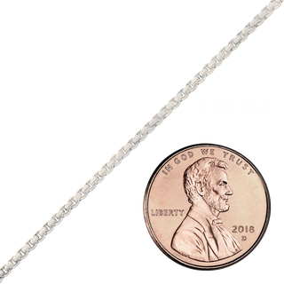 Bulk / Spooled Round Box Chain in Platinum (1.60 mm - 3.20 mm)