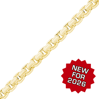 Bulk / Spooled Round Box Chain in 14K Yellow Gold (1.20 mm - 2.70 mm)