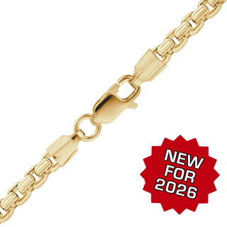 Finished Round Box Anklet in 14K Gold-Filled (1.60 mm - 5.00 mm)