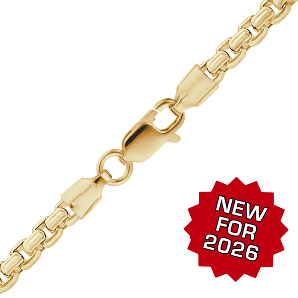 Finished Round Box Anklet in 14K Gold-Filled (1.60 mm - 5.00 mm)