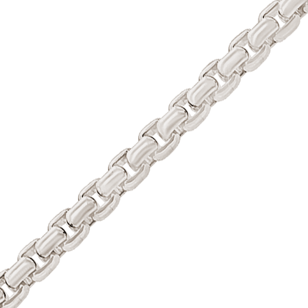 Bulk / Spooled Round Box Chain in Platinum (2.70 mm)