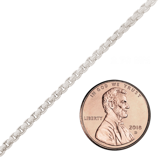 Bulk / Spooled Round Box Chain in Platinum (2.70 mm)