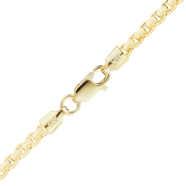 Finished Round Box Necklace in 14K Yellow Gold (1.20 mm - 2.00 mm)