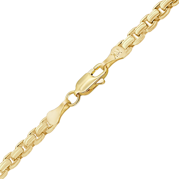 Finished Round Box Necklace in 14K Yellow Gold (1.20 mm - 2.00 mm)