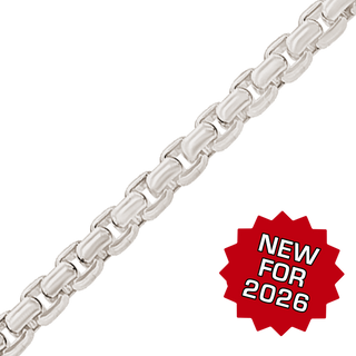 Bulk / Spooled Round Box Chain in Platinum (2.70 mm - 3.20 mm)