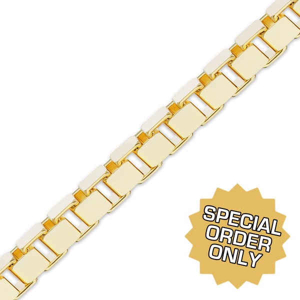 Special Order Only: Bulk / Spooled Venetian Box Chain in 14K and 18K Gold