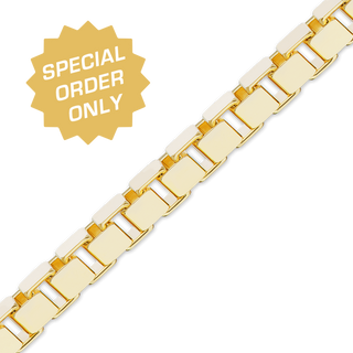 Special Order Only: Bulk / Spooled Venetian Box Chain in 14K and 18K Gold