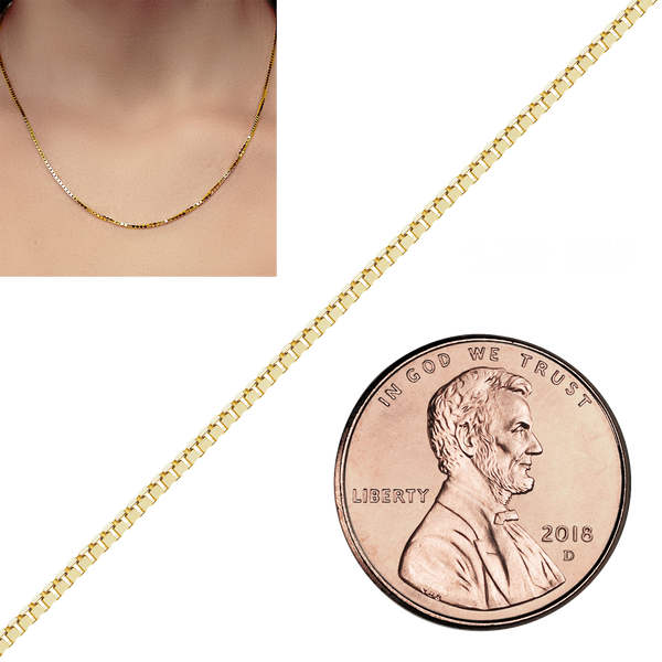 Special Order Only: Bulk / Spooled Venetian Box Chain in 14K and 18K Gold