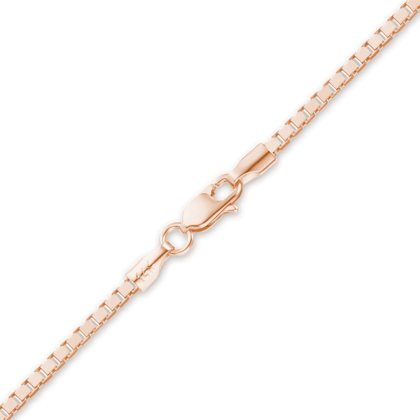 Finished Venetian Box Bracelet in 14K Pink Gold (1.00 mm)