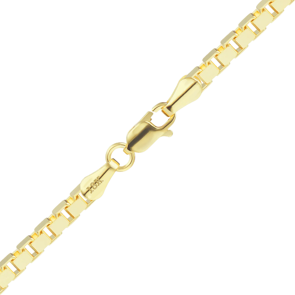 Finished Venetian Box Bracelet in 18K Yellow Gold (1.00 mm - 2.50 mm)