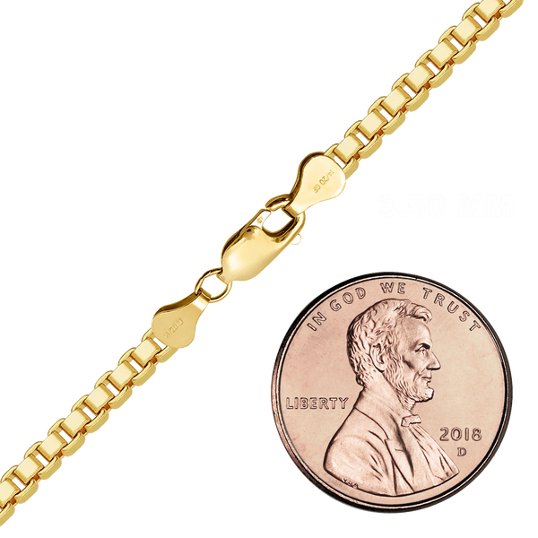 Finished Venetian Box Bracelet in 14K Gold-Filled (1.00 mm - 3.50 mm)