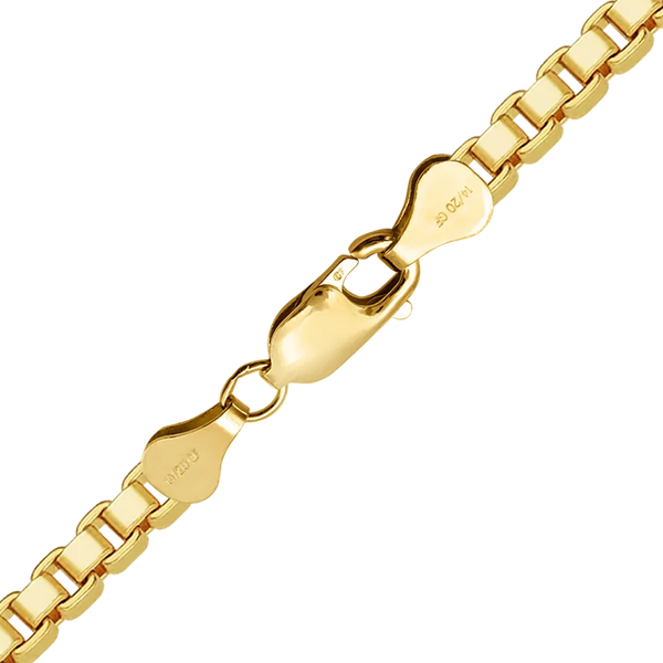 Finished Venetian Box Anklet in 14K Gold-Filled (1.00 mm - 3.50 mm)