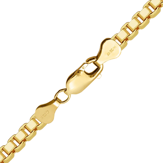 Finished Venetian Box Anklet in 14K Gold-Filled (1.00 mm - 3.50 mm)