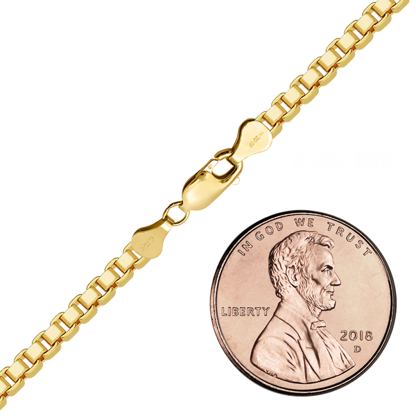 Finished Venetian Box Bracelet in 14K Gold-Filled (1.00 mm - 3.50 mm)