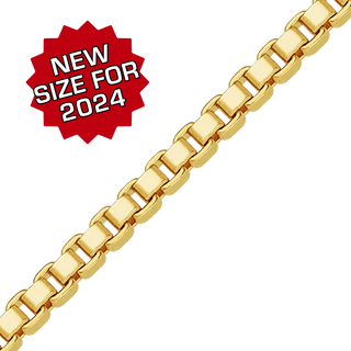 Bulk / Spooled Venetian Box Chain in 14K Gold-Filled (1.00 mm - 3.50 mm)