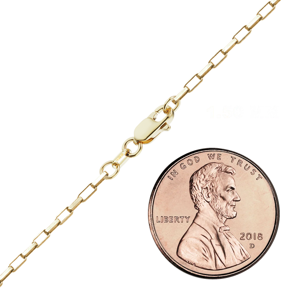 Finished Inka Box Anklet in 14K Gold-Filled (1.30 mm - 2.10 mm)