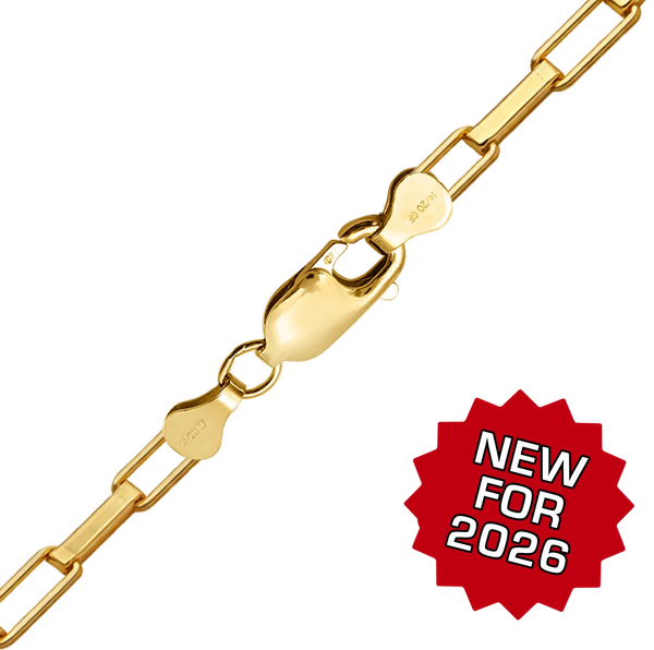 Finished Elongated (Inka) Box Bracelet in 14K Gold-Filled (1.30 mm - 2.10 mm)