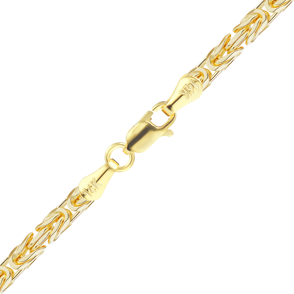 Finished Handmade Byzantine Bracelet in 14K Yellow Gold (2.90 mm)