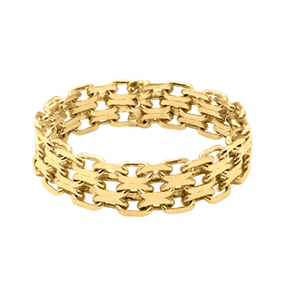 Bizmark Chain Ring in 14K Yellow Gold (Sizes 4-12) (2.3 mm - 5.8 mm)