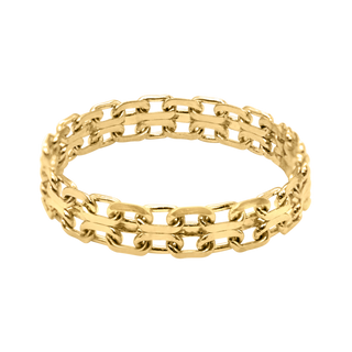 Bizmark Chain Ring in 14K Yellow Gold (Sizes 4-12) (2.3 mm - 5.8 mm)