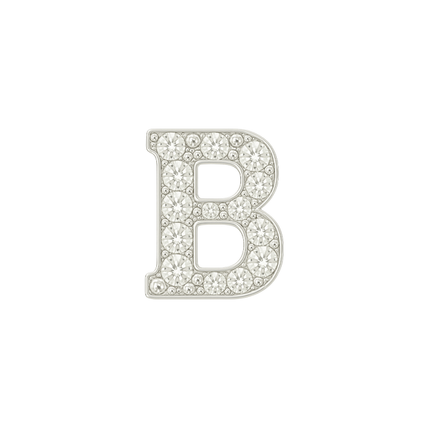 Large Initial Charm with Natural Diamonds Finding in 14K Gold (8 mm)