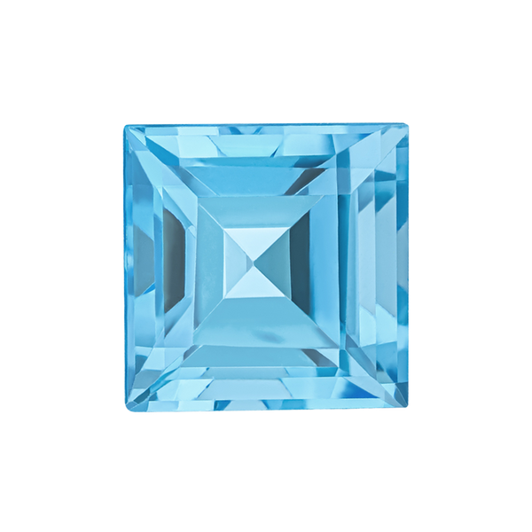 Square Blue Topaz - December Birthstones