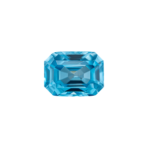 Emerald Shape Blue Topaz - December Birthstones