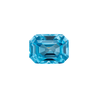 Emerald Shape Blue Topaz - December Birthstones