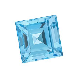Square Blue Topaz - December Birthstones