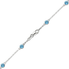 Bulk / Spooled Diamond by the Yard Cable Chain in 14K White Gold (Diamond Bezel: Every 1.5")
